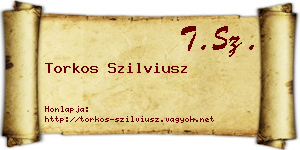 Torkos Szilviusz névjegykártya